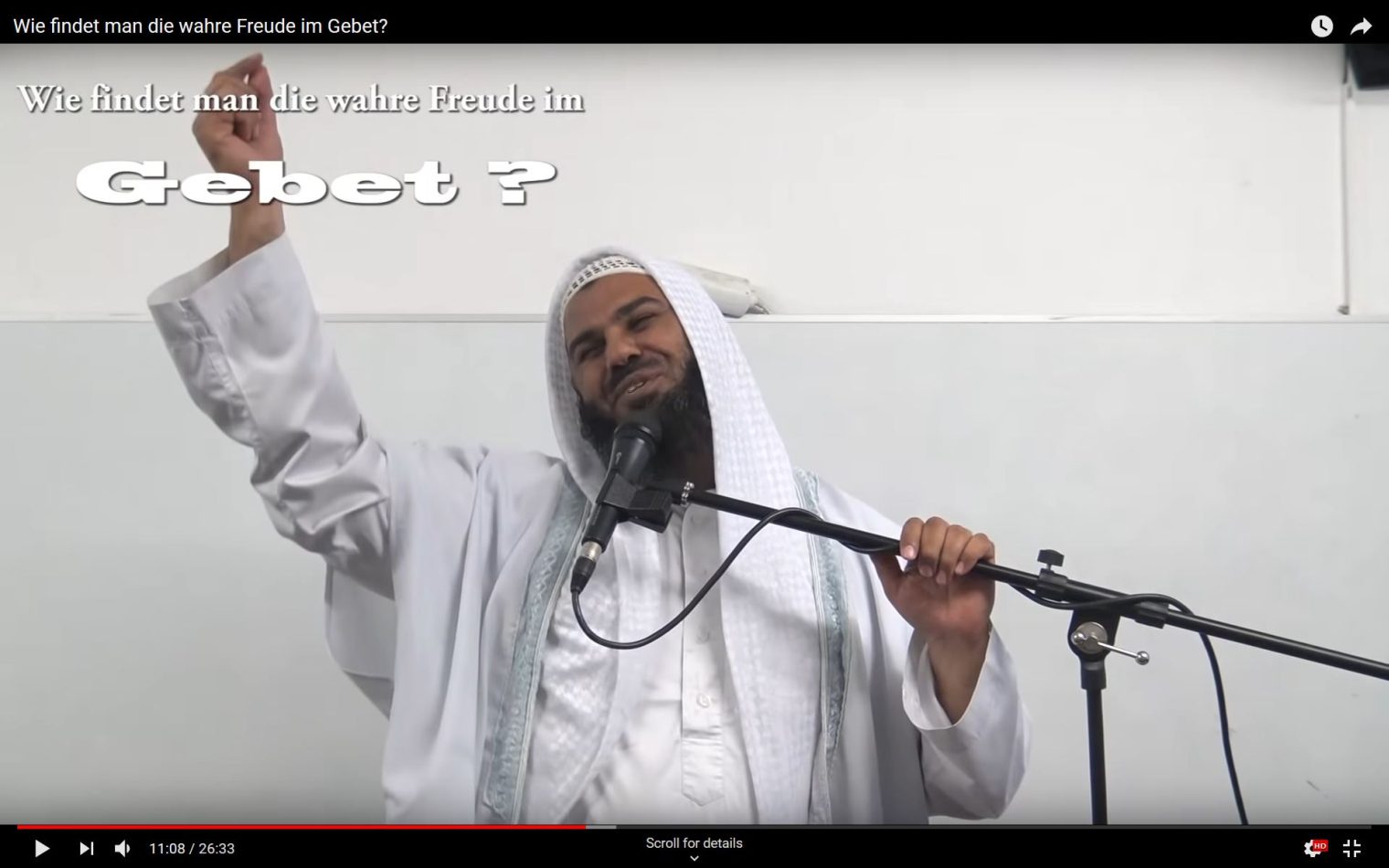 Screenshot von Ahmad Abul Baar in einem seiner Youtube-Videos.